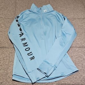 Under Armour Light Blue Quarter-Zip Top Size M Worn Once
